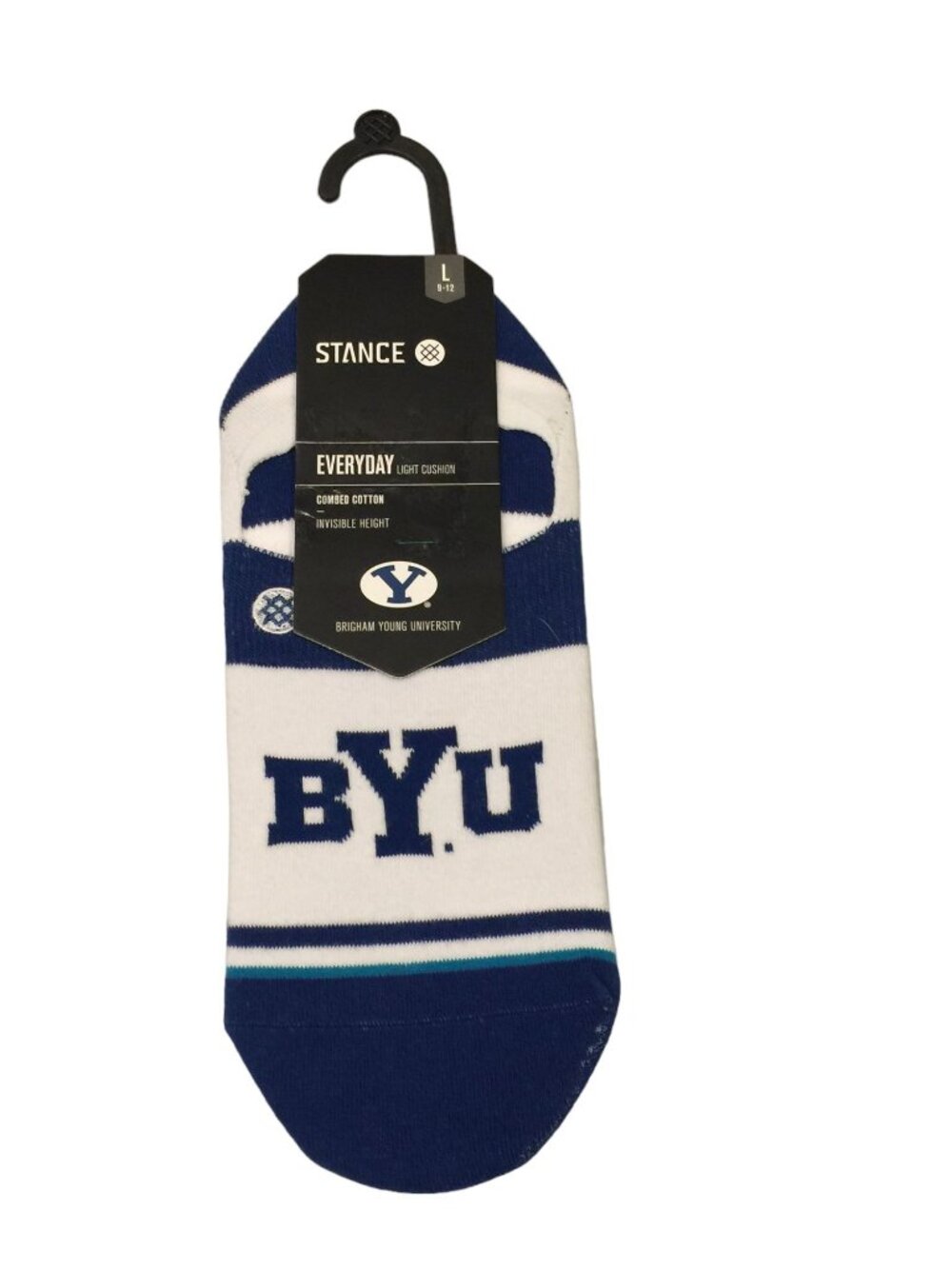 Stance BYU Brigham Young University Men's Invisible Height Size Large 9-12 Socks